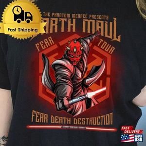 Darth Maul Shirt Fear Tour Band Starwars T-Shirt Unisex